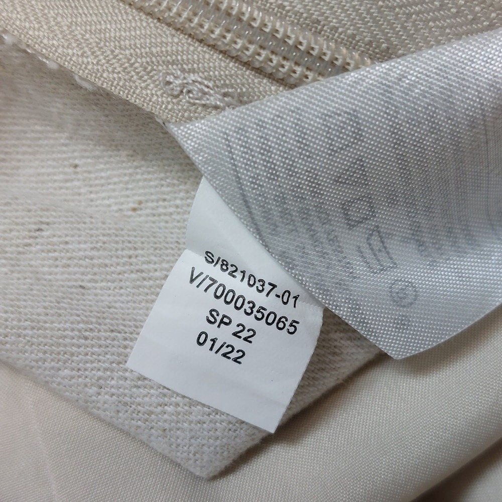 Banana Republic Jumpsuit Women's 18 Beige Linen Blend Wide Leg Square Neck Coast - Picture 11 of 12